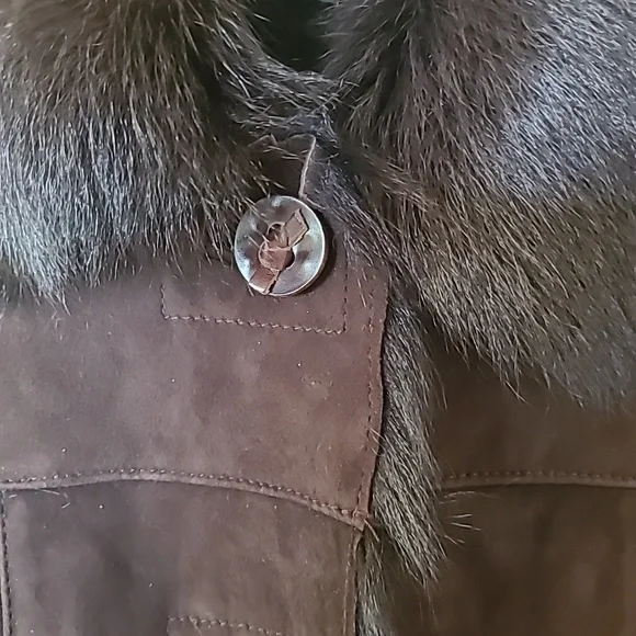 St. John fur coat goat fur